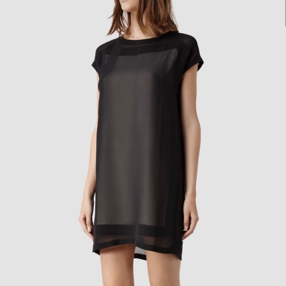 100% Silk All Saints Dress size 6